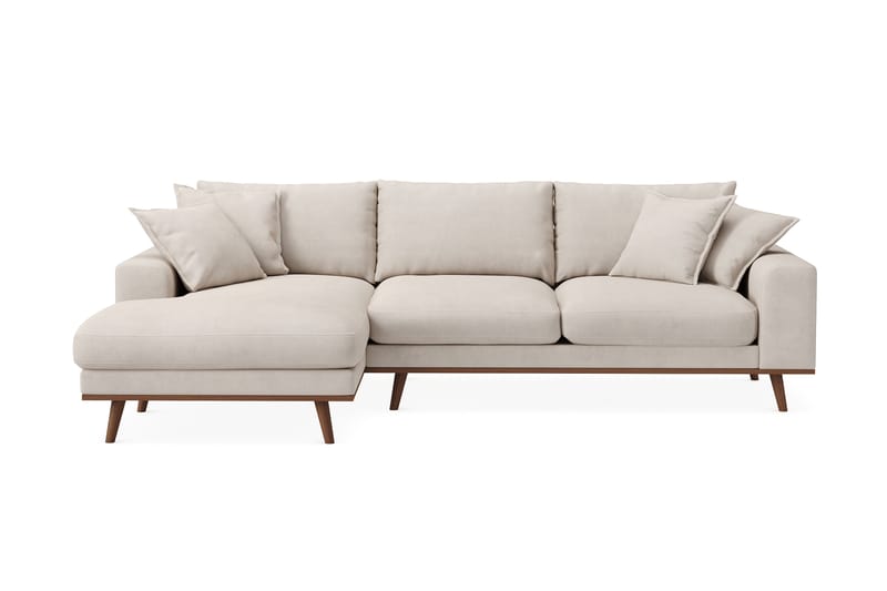 Copenhagen Premium 4-sits Vänstervänd L-formad Djup Divansoffa i Tyg - Beige - Möbler - Vardagsrum - Soffor - Divansoffa & schäslong