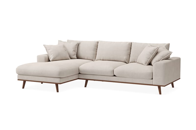 Copenhagen Premium 4-sits Vänstervänd L-formad Djup Divansoffa i Tyg - Beige - Möbler - Vardagsrum - Soffor - Divansoffa & schäslong
