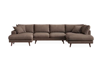 Copenhagen Premium 5-sits Högervänd U-formad Djup Soffa med Divan och Schäslong i Tyg