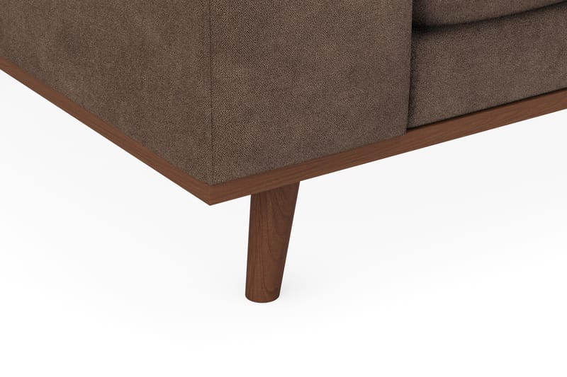 Copenhagen Premium 4-sits Högervänd L-formad Djup Divansoffa i Tyg - Mörkbrun - Möbler - Vardagsrum - Soffor - Divansoffa & schäslong