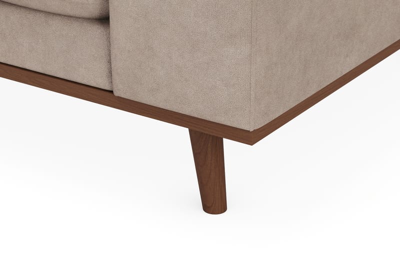 Copenhagen Premium 5-sits Vänstervänd U-formad Djup Soffa med Divan och Schäslong i Tyg - Ljusbrun - Möbler - Vardagsrum - Soffor - U-soffor