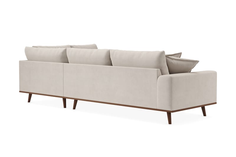 Copenhagen Premium 4-sits Högervänd L-formad Djup Schäslongsoffa i Tyg - Beige - Möbler - Vardagsrum - Soffor - Divansoffa & schäslong