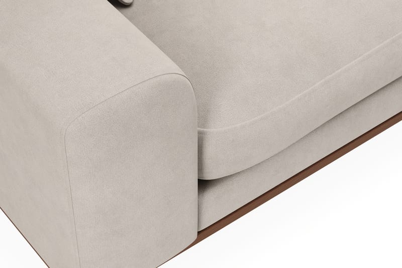 Copenhagen Premium 4-sits Högervänd L-formad Djup Schäslongsoffa i Tyg - Beige - Möbler - Vardagsrum - Soffor - Divansoffa & schäslong