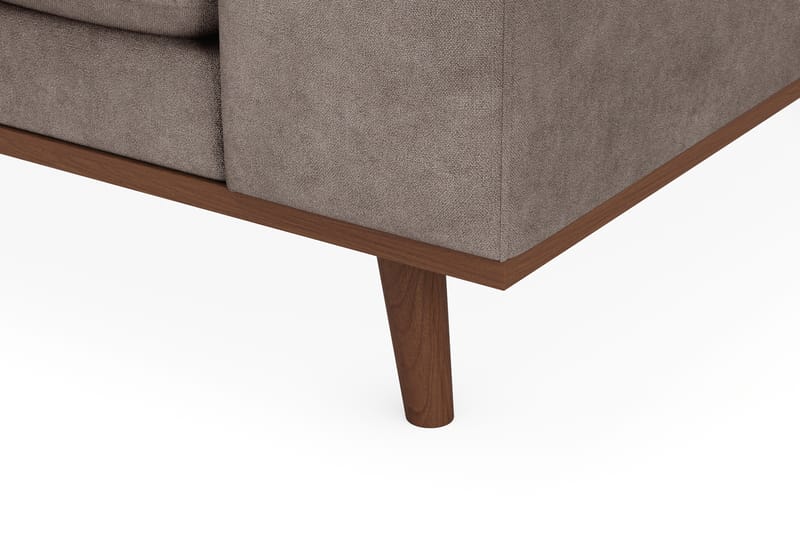 Copenhagen Premium 5-sits Vänstervänd U-formad Djup Soffa med Divan och Schäslong i Tyg - Brun - Möbler - Vardagsrum - Soffor - U-soffor