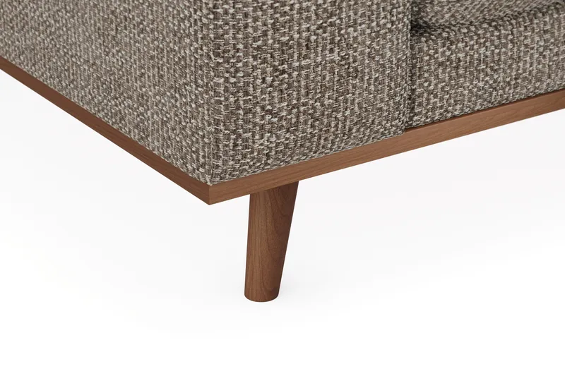 Copenhagen Premium 4-sits Högervänd L-formad Djup Divansoffa i Chenille - Brun - Möbler - Vardagsrum - Soffor - Divansoffa & schäslong