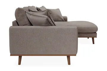 Copenhagen Premium 4-sits Högervänd L-formad Djup Divansoffa i Tyg - Brun - Möbler - Vardagsrum - Soffor - Divansoffa & schäslong