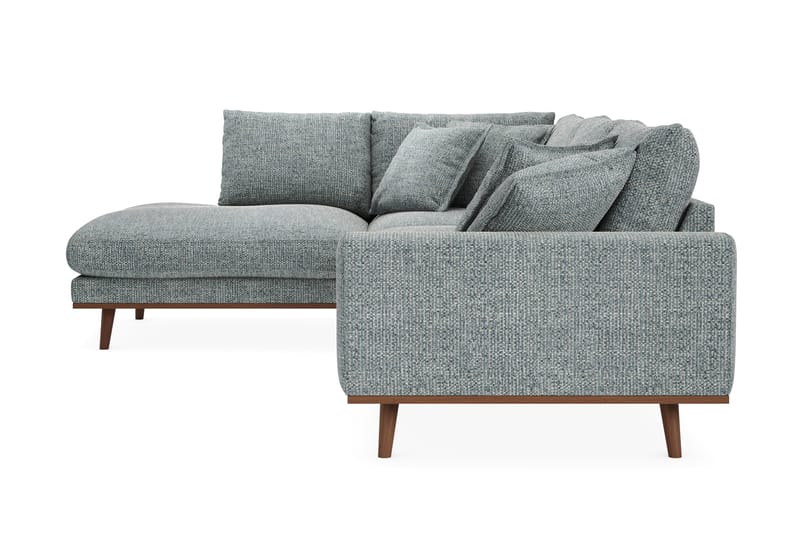 Copenhagen Premium 4-sits Vänstervänd L-formad Djup Schäslongsoffa i Chenille - Grå/Blå - Möbler - Vardagsrum - Soffor - Divansoffa & schäslong