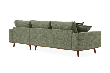 Copenhagen Premium 4-sits Högervänd L-formad Djup Divansoffa i Chenille - Grön - Möbler - Vardagsrum - Soffor - Divansoffa & schäslong