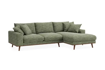 Copenhagen Premium 4-sits Högervänd L-formad Djup Divansoffa i Chenille - Grön - Möbler - Vardagsrum - Soffor - Divansoffa & schäslong