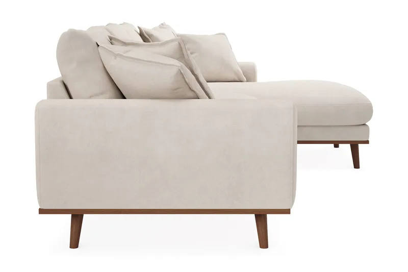 Copenhagen Premium 4-sits Högervänd L-formad Djup Divansoffa i Tyg - Beige - Möbler - Vardagsrum - Soffor - Divansoffa & schäslong