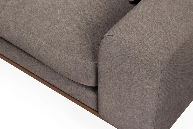 Copenhagen Premium 4-sits Vänstervänd L-formad Djup Schäslongsoffa i Tyg - Brun - Möbler - Vardagsrum - Soffor - Divansoffa & schäslong