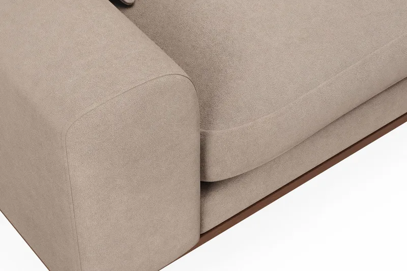 Copenhagen Premium 4-sits Högervänd L-formad Djup Schäslongsoffa i Tyg - Ljusbrun - Möbler - Vardagsrum - Soffor - Divansoffa & schäslong