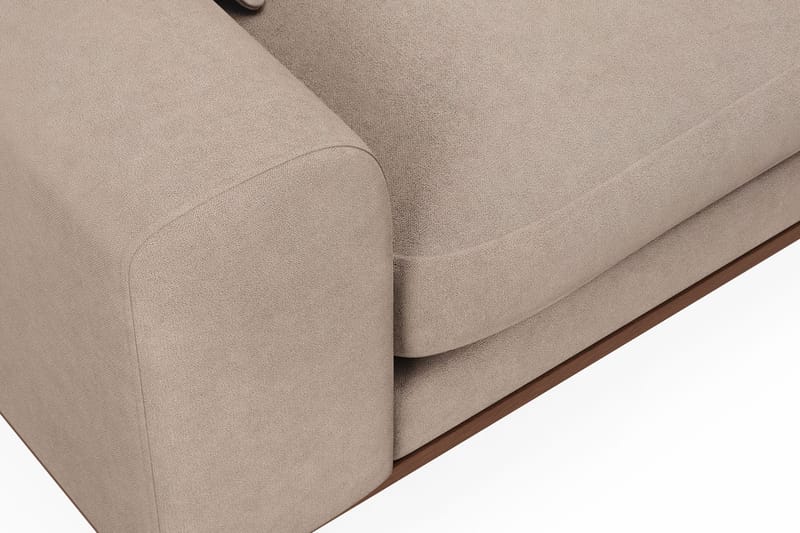 Copenhagen Premium 4-sits Högervänd L-formad Djup Schäslongsoffa i Tyg - Ljusbrun - Möbler - Vardagsrum - Soffor - Divansoffa & schäslong