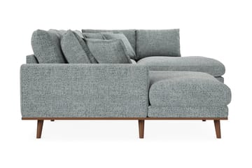 Copenhagen Premium 5-sits Högervänd U-formad Djup Soffa med Divan och Schäslong i Chenille - Grå/Blå - Möbler - Vardagsrum - Soffor - U-soffor