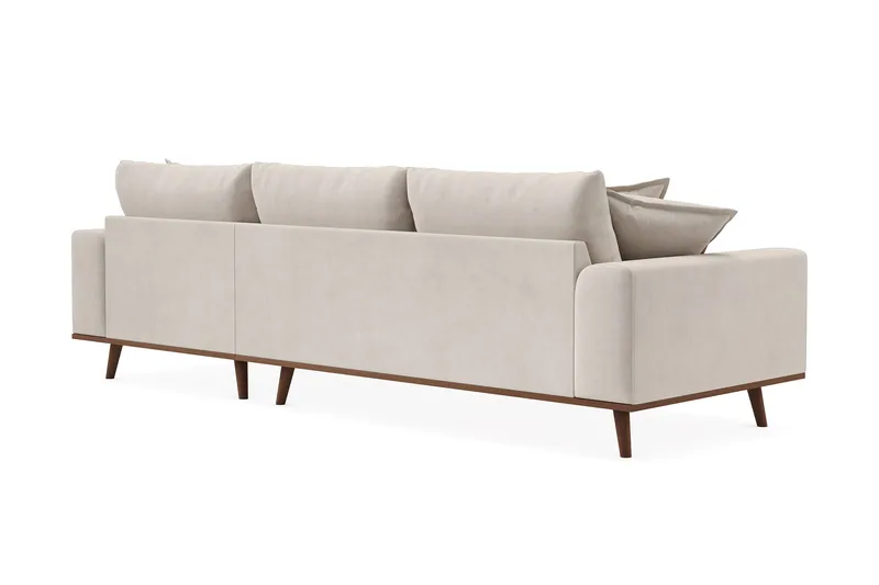 Copenhagen Premium 4-sits Högervänd L-formad Djup Divansoffa i Tyg - Beige - Möbler - Vardagsrum - Soffor - Divansoffa & schäslong