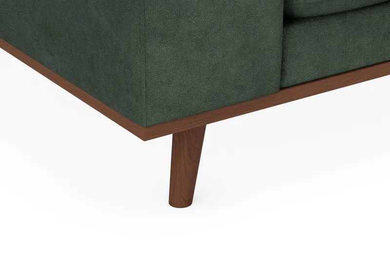 Copenhagen Premium 4-sits Högervänd L-formad Djup Divansoffa i Tyg - Grön - Möbler - Vardagsrum - Soffor - Divansoffa & schäslong