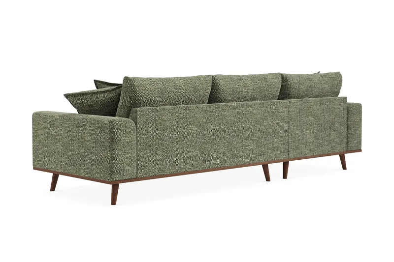 Copenhagen Premium 4-sits Vänstervänd L-formad Djup Divansoffa i Chenille - Grön - Möbler - Vardagsrum - Soffor - Divansoffa & schäslong