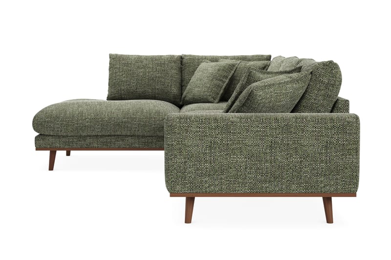 Copenhagen Premium 4-sits Vänstervänd L-formad Djup Schäslongsoffa i Chenille - Grön - Möbler - Vardagsrum - Soffor - Divansoffa & schäslong