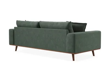 Copenhagen Premium Djup 3-sits Soffa i Chenille - Grön - Möbler - Vardagsrum - Soffor - 3-sits soffor