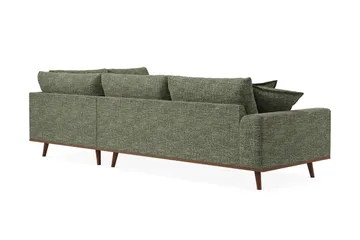 Copenhagen Premium 4-sits Högervänd L-formad Djup Schäslongsoffa i Chenille - Grön - Möbler - Vardagsrum - Soffor - Divansoffa & schäslong