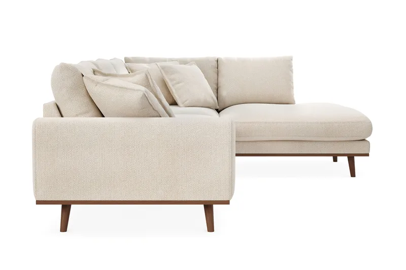 Copenhagen Premium 4-sits Högervänd L-formad Djup Schäslongsoffa i Chenille - Ljusbeige - Möbler - Vardagsrum - Soffor - Divansoffa & schäslong
