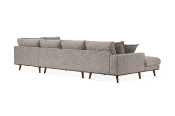 Copenhagen Premium 5-sits Högervänd U-formad Djup Soffa med Divan och Schäslong i Chenille - Grå - Möbler - Vardagsrum - Soffor - U-soffor