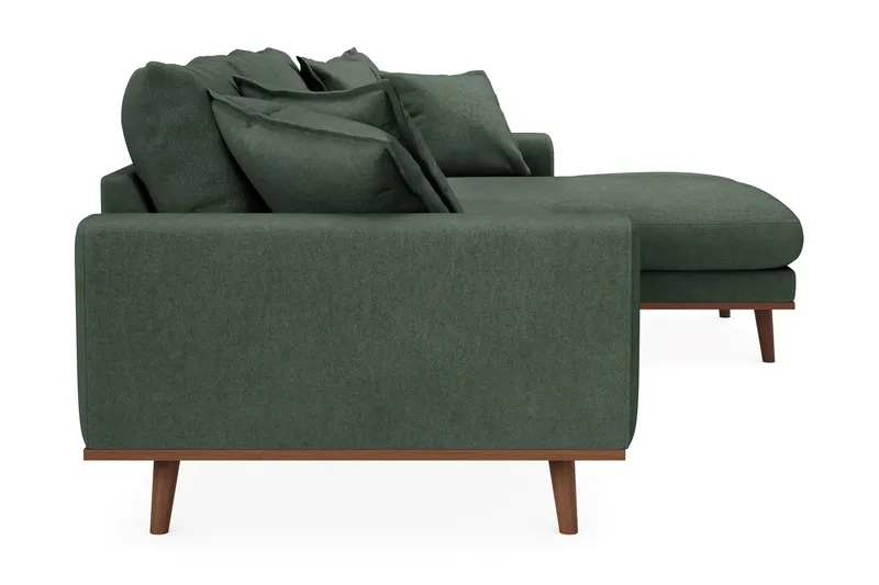 Copenhagen Premium 4-sits Högervänd L-formad Djup Divansoffa i Tyg - Grön - Möbler - Vardagsrum - Soffor - Divansoffa & schäslong