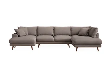 Copenhagen Premium 5-sits Högervänd U-formad Djup Soffa med Divan och Schäslong i Tyg