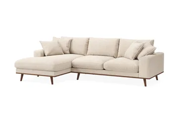 Copenhagen Premium 4-sits Vänstervänd L-formad Djup Divansoffa i Chenille - Beige - Möbler - Vardagsrum - Soffor - Divansoffa & schäslong