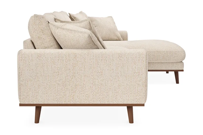 Copenhagen Premium 4-sits Högervänd L-formad Djup Divansoffa i Chenille - Beige - Möbler - Vardagsrum - Soffor - Divansoffa & schäslong