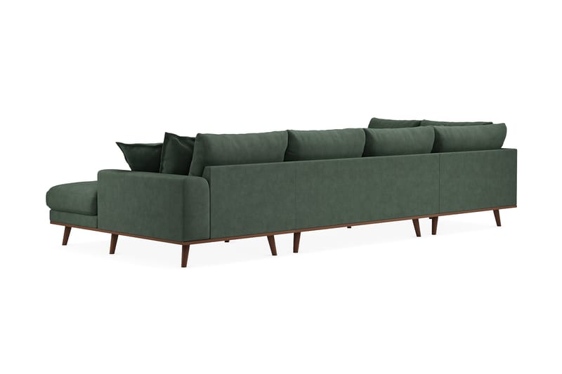 Copenhagen Premium 5-sits Vänstervänd U-formad Djup Soffa med Divan och Schäslong i Tyg - Grön - Möbler - Vardagsrum - Soffor - U-soffor