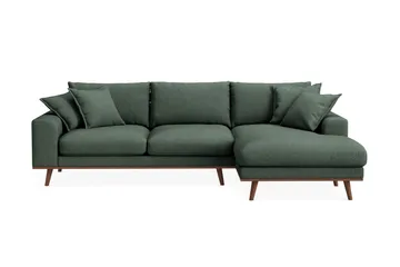 Copenhagen Premium 4-sits Högervänd L-formad Djup Divansoffa i Tyg