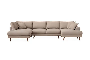 Copenhagen Premium 5-sits Vänstervänd U-formad Djup Soffa med Divan och Schäslong i Tyg