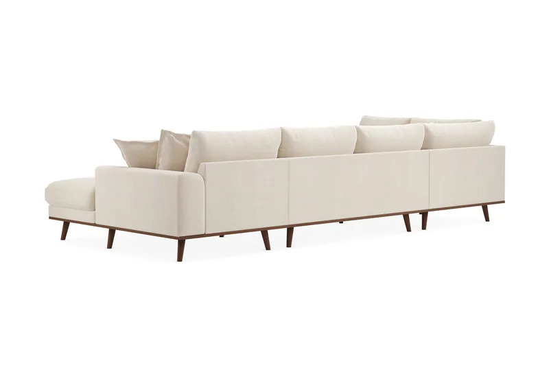 Copenhagen Premium 5-sits Vänstervänd U-formad Djup Soffa med Divan och Schäslong i Chenille - Ljusbeige - Möbler - Vardagsrum - Soffor - U-soffor