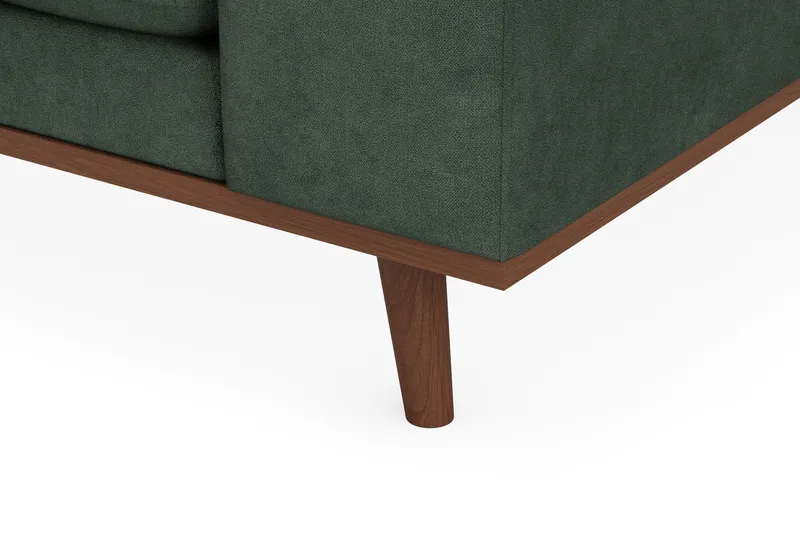 Copenhagen Premium 4-sits Vänstervänd L-formad Djup Divansoffa i Tyg - Grön - Möbler - Vardagsrum - Soffor - Divansoffa & schäslong