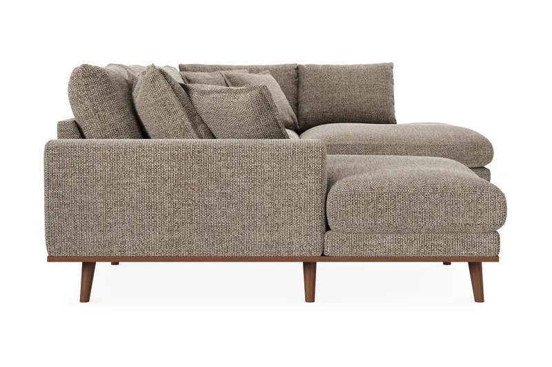 Copenhagen Premium 5-sits Högervänd U-formad Djup Soffa med Divan och Schäslong i Chenille - Brun - Möbler - Vardagsrum - Soffor - U-soffor