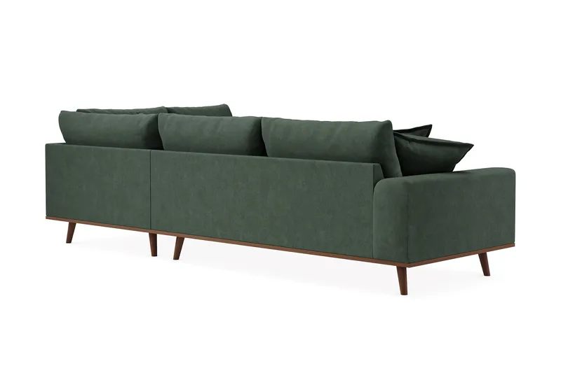 Copenhagen Premium 4-sits Högervänd L-formad Djup Schäslongsoffa i Tyg - Grön - Möbler - Vardagsrum - Soffor - Divansoffa & schäslong