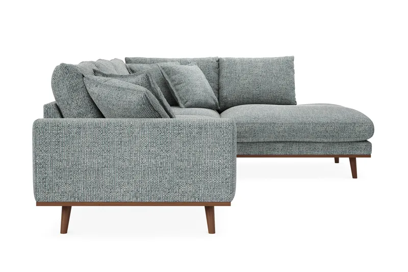 Copenhagen Premium 4-sits Högervänd L-formad Djup Schäslongsoffa i Chenille - Grå/Blå - Möbler - Vardagsrum - Soffor - Divansoffa & schäslong