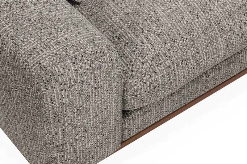 Copenhagen Premium 4-sits Högervänd L-formad Djup Divansoffa i Chenille - Grå - Möbler - Vardagsrum - Soffor - Divansoffa & schäslong