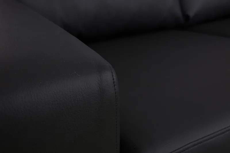Crazy 3-sits Soffa i Konstläder - Svart - Möbler - Vardagsrum - Soffor - Skinnsoffor