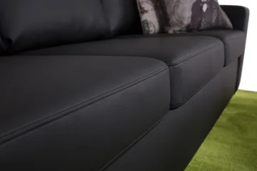 Crazy 3-sits Soffa i Konstläder - Svart - Möbler - Vardagsrum - Soffor - Skinnsoffor