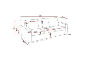 Crazy 3-sits Soffa i Konstläder - Svart - Möbler - Vardagsrum - Soffor - Skinnsoffor