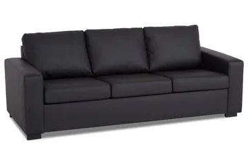 Crazy 3-sits Soffa i Konstläder - Svart - Möbler - Vardagsrum - Soffor - Skinnsoffor