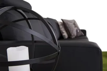 Crazy 3-sits Soffa i Konstläder - Svart - Möbler - Vardagsrum - Soffor - Skinnsoffor