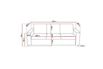 Crazy 3-sits Tygsoffa - Antracit - Möbler - Vardagsrum - Soffor - 3-sits soffor