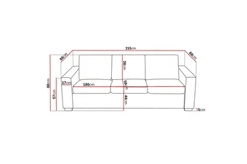 Crazy 3-sits Tygsoffa - Brun - Möbler - Vardagsrum - Soffor - 3-sits soffor