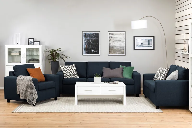 Crazy 3-sits Tygsoffa - Mörkblå - Möbler - Vardagsrum - Soffor - 3-sits soffor