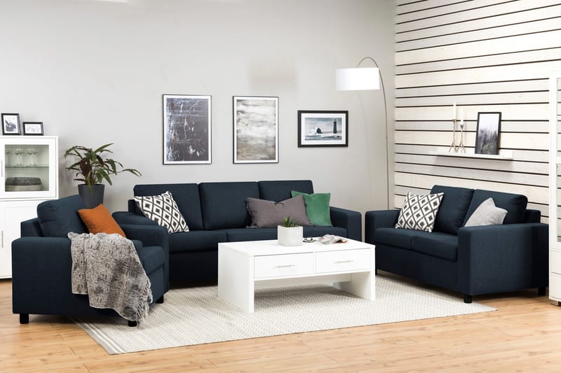 Crazy 3-sits Tygsoffa - Mörkblå - Möbler - Vardagsrum - Soffor - 3-sits soffor