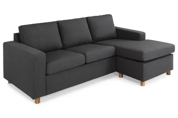 Crazy 3-sits Vändbar L-formad Divansoffa i Tyg - Antracit - Möbler - Vardagsrum - Soffor - Divansoffa & schäslong