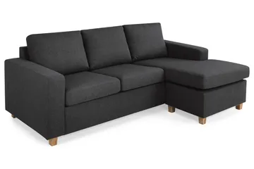 Crazy 3-sits Vändbar L-formad Divansoffa i Tyg - Antracit - Möbler - Vardagsrum - Soffor - Divansoffa & schäslong